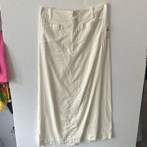Anthropologie Cream Maxi Skirt
